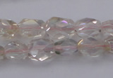 CNG1099 8*12mm - 10*14mm faceted nuggets AB-color white crystal beads