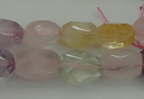 CNG1103 15.5 inches 12*16mm - 13*18mm faceted nuggets mixed quartz beads