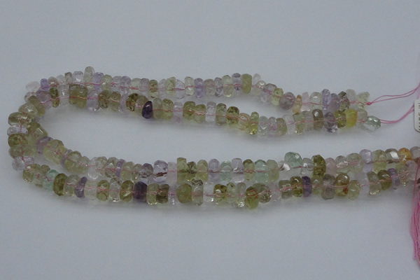 CNG1105 15.5 inches 5*8mm - 6*12mm faceted nuggets mixed quartz beads