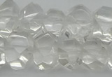 CNG1150 15.5 inches 10*14mm - 15*20mm faceted nuggets white crystal beads