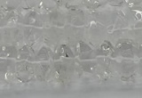 CNG1175 15.5 inches 6*14mm - 8*14mm nuggets white crystal beads