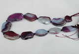 CNG1217 15.5 inches 20*30mm - 30*40mm freeform agate beads