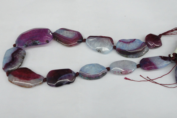 CNG1217 15.5 inches 20*30mm - 30*40mm freeform agate beads