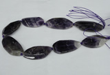 CNG1227 15.5 inches 20*40mm - 25*50mm freeform amethyst beads