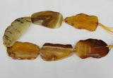 CNG1236 15.5 inches 30*50mm - 40*65mm freeform agate beads