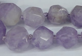 CNG1305 15.5 inches 8mm - 18mm faceted nuggets lavender amethyst beads