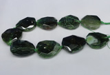 CNG1333 15.5 inches 35*40mm faceted freeform agate beads