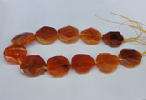 CNG1336 15.5 inches 32*35mm faceted freeform agate beads