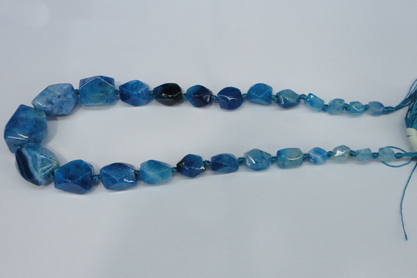 CNG1360 15.5 inches 8*10mm - 20*25mm faceted nuggets agate beads