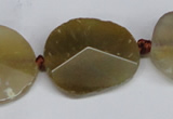 CNG1408 15.5 inches 20*25mm - 30*35mm faceted freeform agate beads