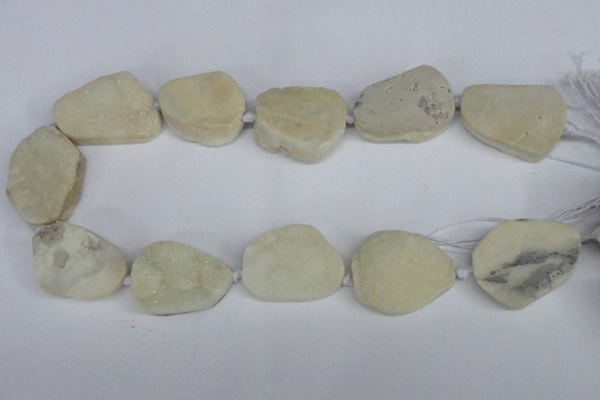 CNG1415 15.5 inches 25*35mm - 30*40mm freeform agate beads