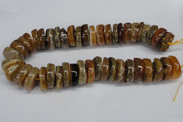 CNG1456 15.5 inches 8*25mm - 12*25mm nuggets agate gemstone beads