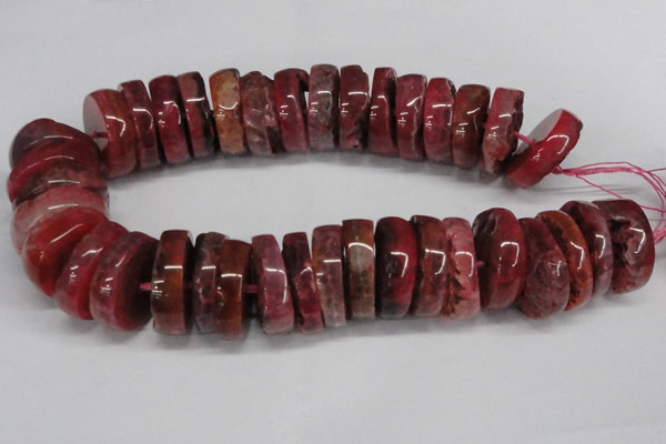 CNG1460 15.5 inches 10*30mm - 12*30mm nuggets agate gemstone beads