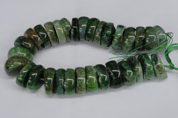 CNG1461 15.5 inches 11*30mm - 13*30mm nuggets agate gemstone beads