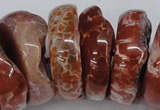 CNG1468 15.5 inches 12*35mm nuggets agate gemstone beads