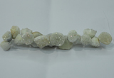 CNG1535 7.5 inches 10*14mm - 15*20mm nuggets plated druzy agate beads