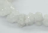 CNG1540 15.5 inches 6*8mm - 15*20mm nuggets plated druzy quartz beads