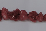 CNG1546 15.5 inches 6*8mm - 15*20mm nuggets plated druzy quartz beads