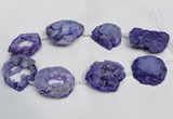 CNG1562 30*35mm - 35*40mm freeform plated druzy agate beads