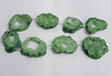 CNG1564 30*40mm - 40*50mm freeform plated druzy agate beads