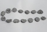 CNG1571 15*20mm - 20*25mm freeform plated druzy agate beads