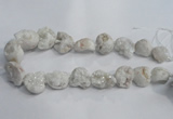 CNG1575 18*25mm - 20*30mm nuggets plated druzy agate beads