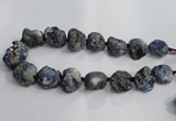 CNG1578 18*25mm - 20*30mm nuggets plated druzy agate beads