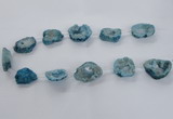 CNG1586 15.5 inches 15*20mm - 20*30mm freeform plated druzy agate beads