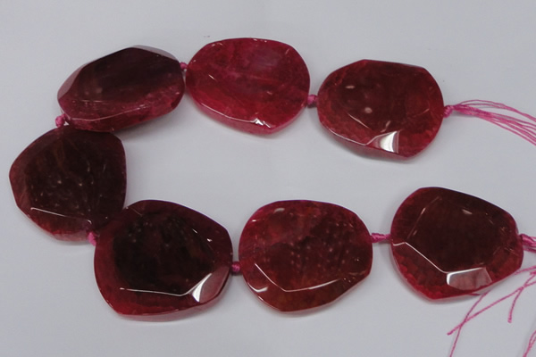 CNG1605 15.5 inches 45*50mm faceted freeform agate beads