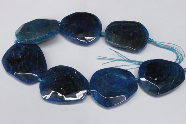 CNG1607 15.5 inches 45*50mm faceted freeform agate beads