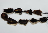 CNG1615 15.5 inches 25*35mm - 30*45mm freeform agate gemstone beads