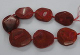 CNG1628 15.5 inches 40*45mm - 45*50mm faceted freeform agate beads