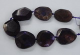 CNG1629 15.5 inches 40*45mm - 45*50mm faceted freeform agate beads