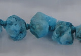 CNG1641 15.5 inches 13*18mm - 18*25mm nuggets plated druzy agate beads