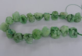 CNG1646 15.5 inches 18*25mm - 22*30mm nuggets plated druzy agate beads