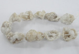 CNG1647 15.5 inches 22*30mm - 25*45mm nuggets plated druzy agate beads