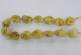 CNG1667 15.5 inches 18*25mm - 22*30mm nuggets plated druzy agate beads