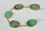 CNG1678 8 inches 20*25mm - 22*30mm freeform Australia chrysoprase beads