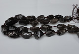 CNG1707 15.5 inches 15*20mm - 18*35mm nuggets smoky quartz beads