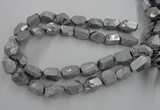 CNG1800 13*18mm - 15*20mm faceted nuggets plated quartz beads