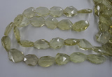 CNG1828 15.5 inches 20*25mm - 22*30mm faceted freeform lemon quartz beads