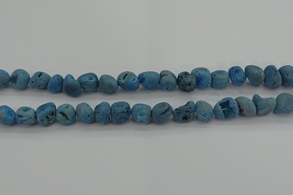 CNG2015 15.5 inches 8*10mm - 10*14mm nuggets plated druzy agate beads