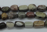 CNG202 15.5 inches 8*13mm nuggets leopard skin jasper beads