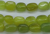 CNG204 15.5 inches 8-9mm*10-12mm nuggets Korean jade gemstone beads