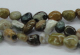 CNG209 15.5 inches 7*9mm nuggets ocean stone beads