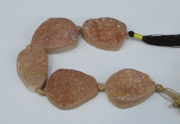 CNG2135 7.5 inches 25*30mm - 30*35mm freeform agate beads