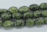 CNG215 15.5 inches 8*10mm nuggets green lace gemstone beads