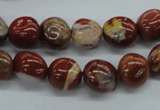 CNG217 15.5 inches 10*12mm nuggets red jasper gemstone beads