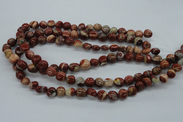 CNG217 15.5 inches 10*12mm nuggets red jasper gemstone beads