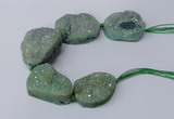 CNG2174 7.5 inches 25*35mm - 35*40mm freeform druzy agate beads